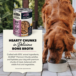 Acana Premium Chunks Wet Dog Food - Lamb in Bone Broth - 12.8oz Can